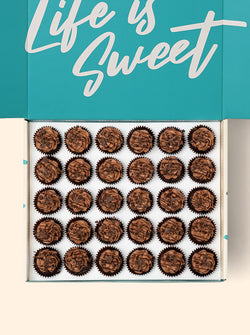 30 Devil's Food Chocolate Mini Cupcake Gift Box