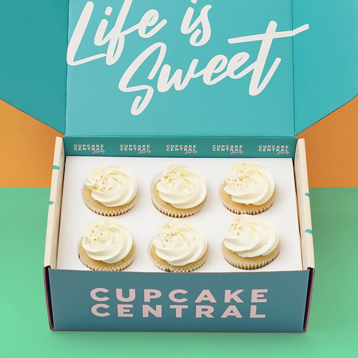 6 Vanilla Vanilla Cupcake Gift Box -  Cupcake Central