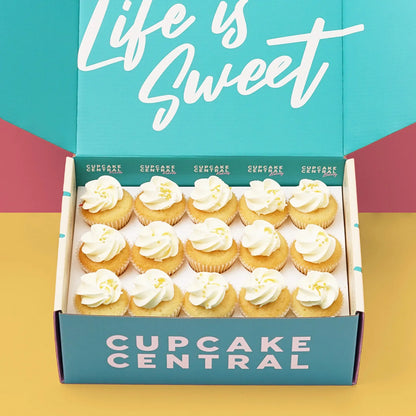 15 Vanilla Vanilla Mini Cupcake Gift Box -  Cupcake Central