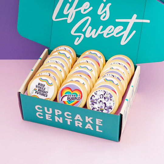 24 Wear It Purple Shortbread Gift Box -  Cupcake Central