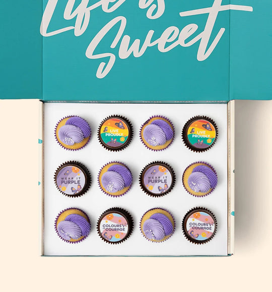 12 Wear It Purple Cupcake Gift Box