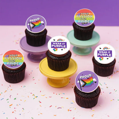 Wear it Purple - 12 Cupcake Gift Box (VEGAN) -  Cupcake Central