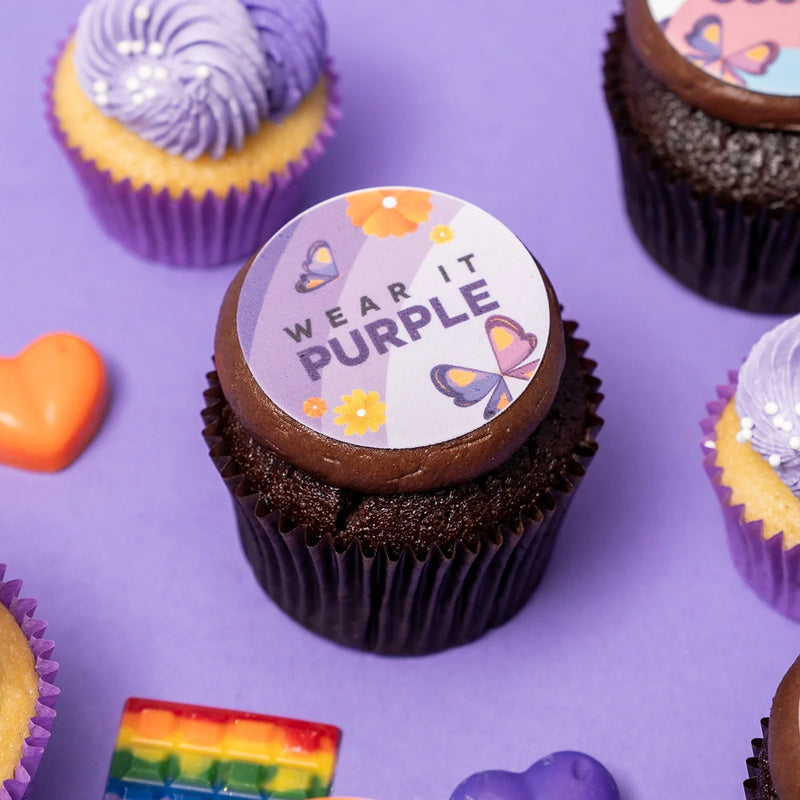 15 Wear It Purple Mini Cupcake Gift Box - Gluten Free