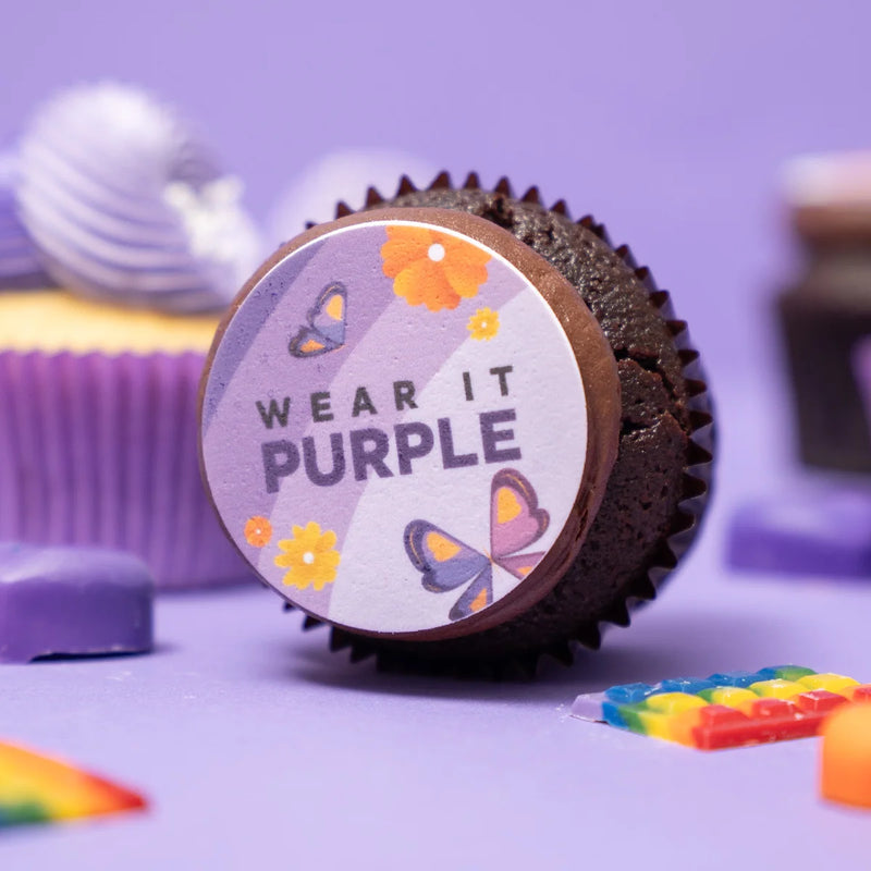 12 Wear It Purple Cupcake Gift Box - Gluten Free