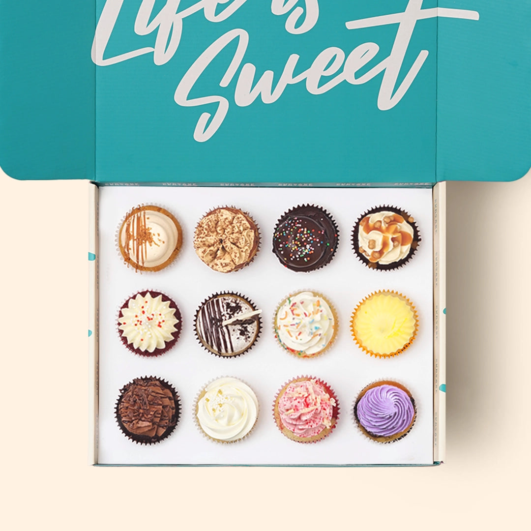 12 Assorted Cupcake Gift Box