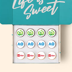 12 Cupcakes with Edible Logos Gift Box -  Cupcake Central