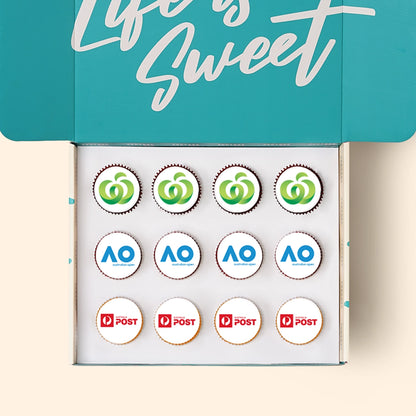 12 Cupcakes with Edible Logos Gift Box -  Cupcake Central