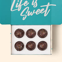 6 Choc Top Cupcake Gift Box (V+GF) -  Cupcake Central