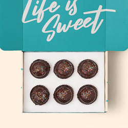 6 Choc Top Cupcake Gift Box (V+GF) -  Cupcake Central