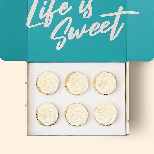 6 Vanilla Vanilla Cupcake Gift Box