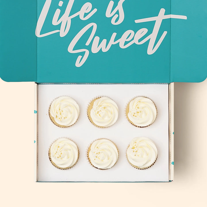 6 Vanilla Vanilla Cupcake Gift Box -  Cupcake Central