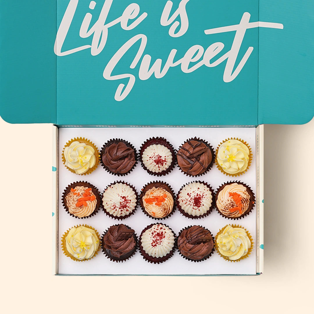 15 Assorted Mini Cupcake Gift Box (GF) -  Cupcake Central