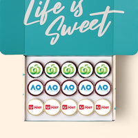 15 Mini Cupcakes with Edible Logos Gift Box -  Cupcake Central