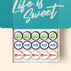 15 Mini Cupcakes with Edible Logos Gift Box -  Cupcake Central