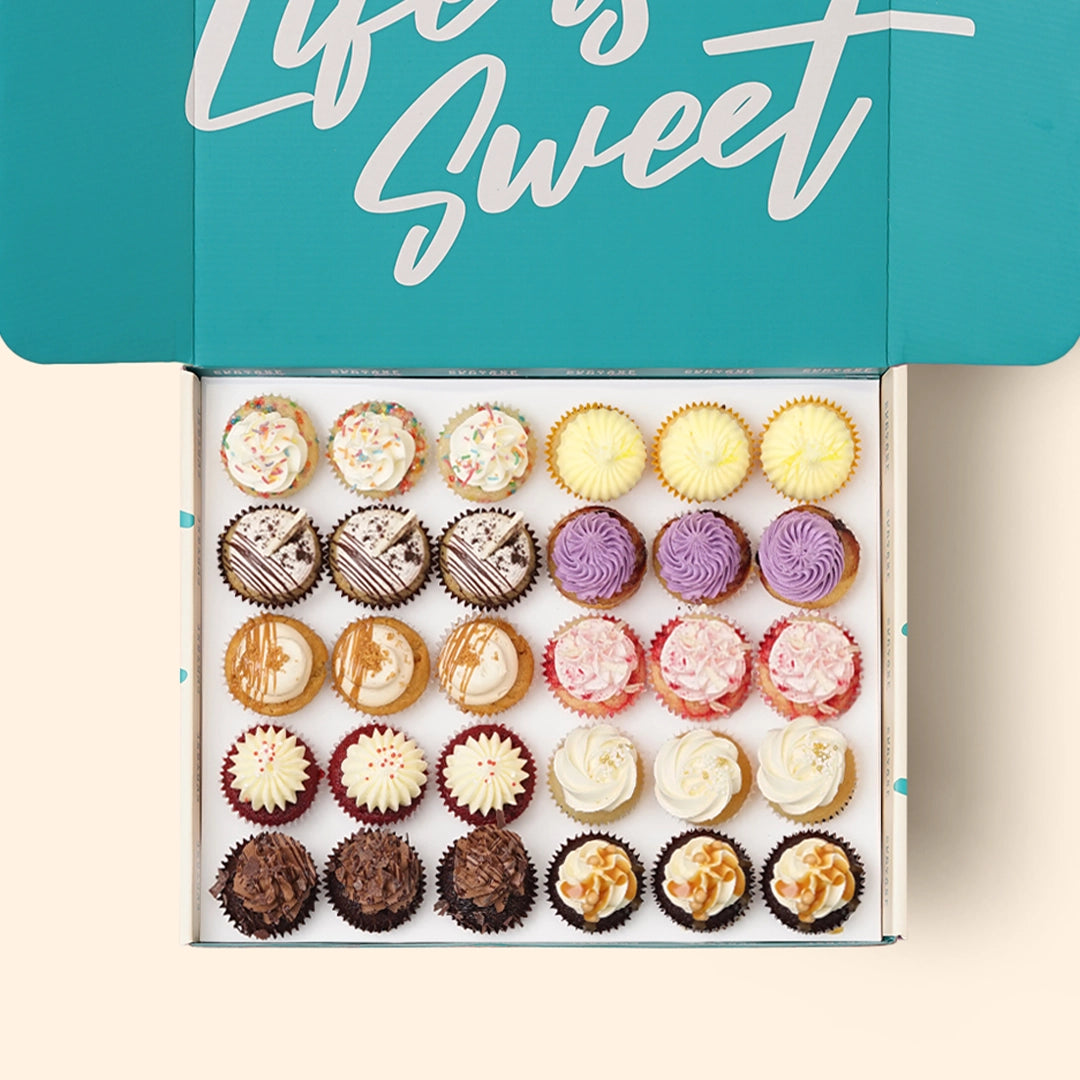 30 Assorted Mini Cupcake Gift Box -  Cupcake Central