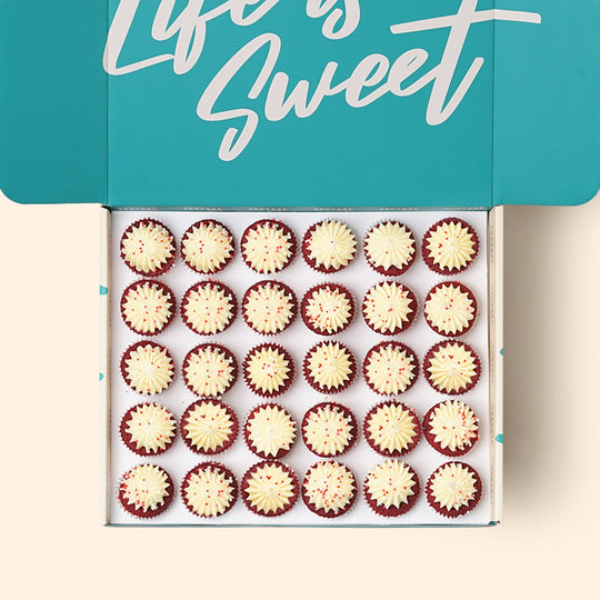 30 Red Velvet Mini Cupcake Gift Box -  Cupcake Central