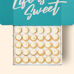 30 Vanilla Vanilla Mini Cupcake Gift Box -  Cupcake Central
