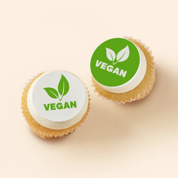 15 Mini Cupcakes with Edible Logos Gift Box (VEGAN)