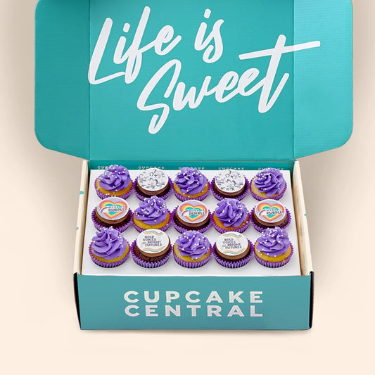 15 Wear It Purple Mini Cupcake Gift Box (VEGAN)