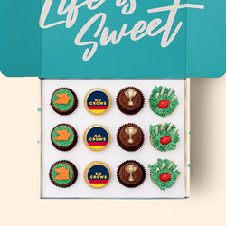 12 x GO CROWS Footy Cupcake Gift Box -  Cupcake Central