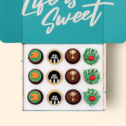 12 x GO PIES Footy Cupcake Gift Box -  Cupcake Central