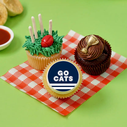 12 x GO CATS Footy Cupcake Gift Box