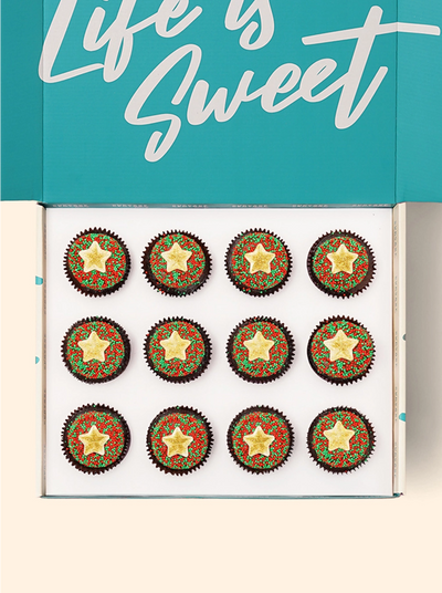 12 Christmas Cupcakes Gift Box (GF) -  Cupcake Central
