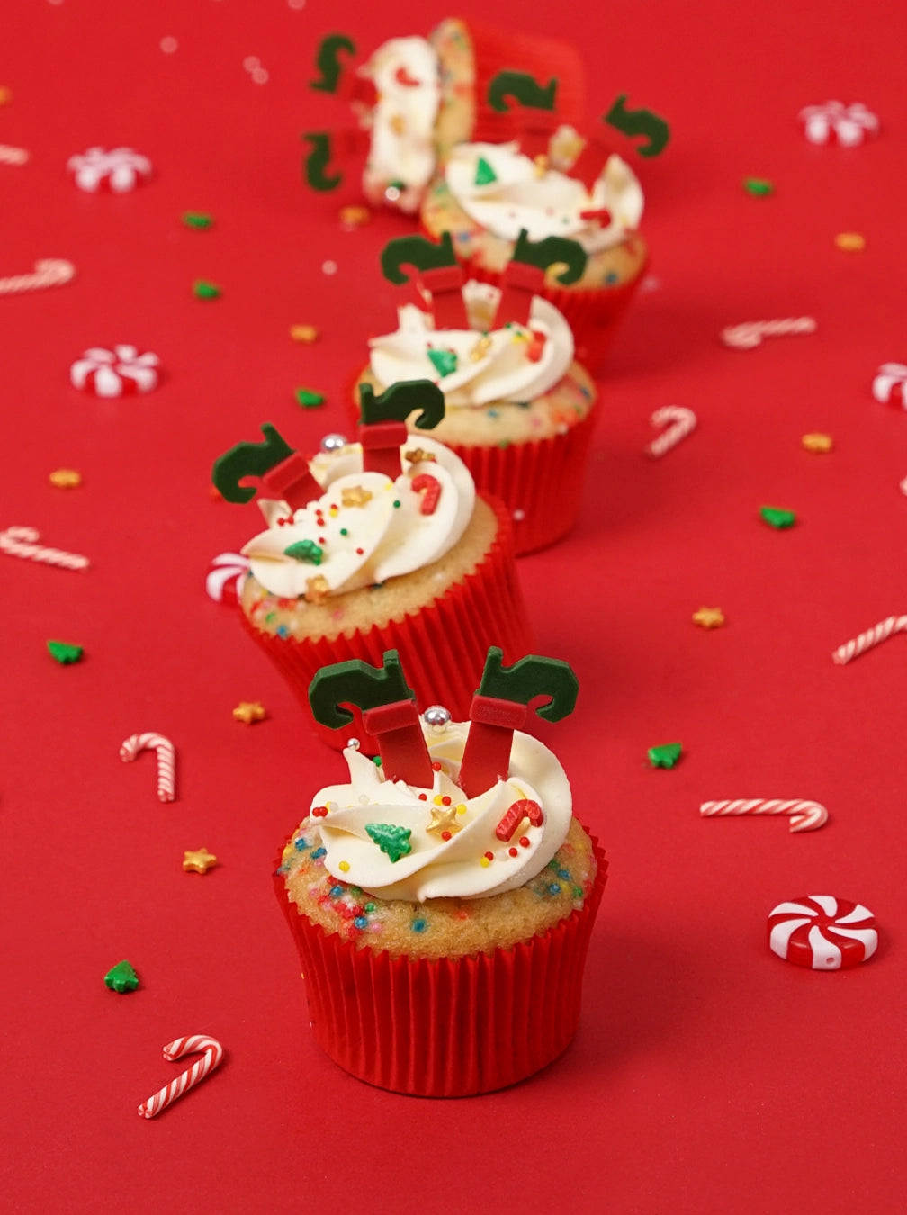 30 Christmas Mini Cupcakes Gift Box