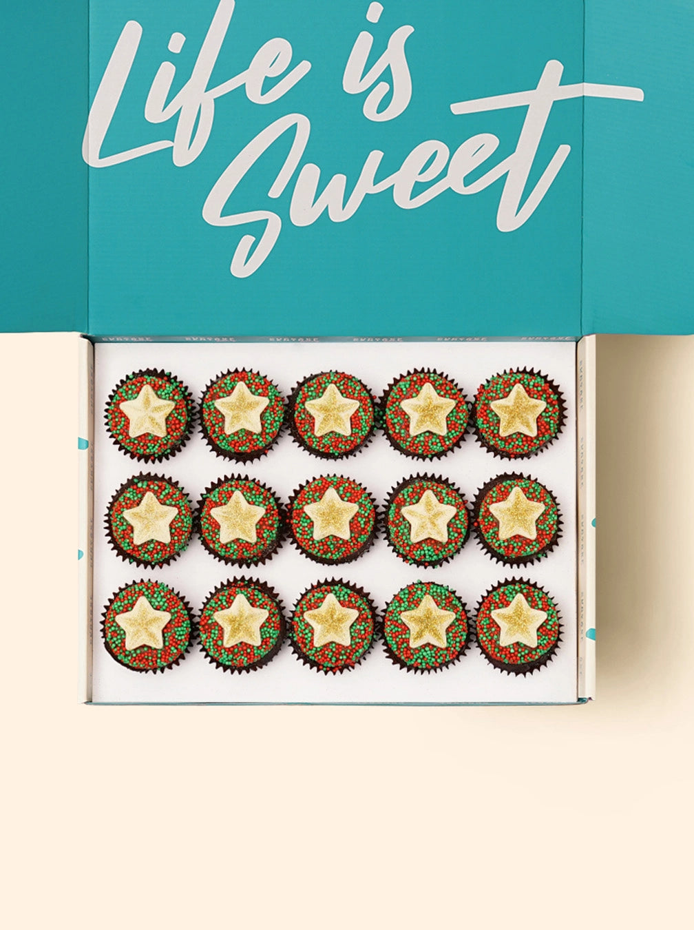 15 Christmas Mini Cupcakes Gift Box (GF)