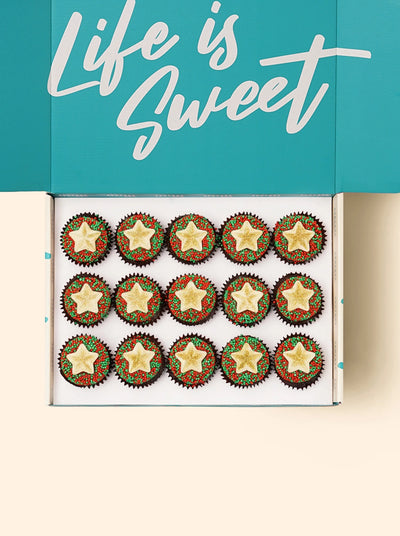 15 Christmas Mini Cupcakes Gift Box (GF) -  Cupcake Central