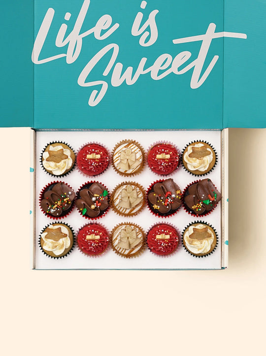 15 Christmas Mini Cupcakes Gift Box (VEGAN) -  Cupcake Central