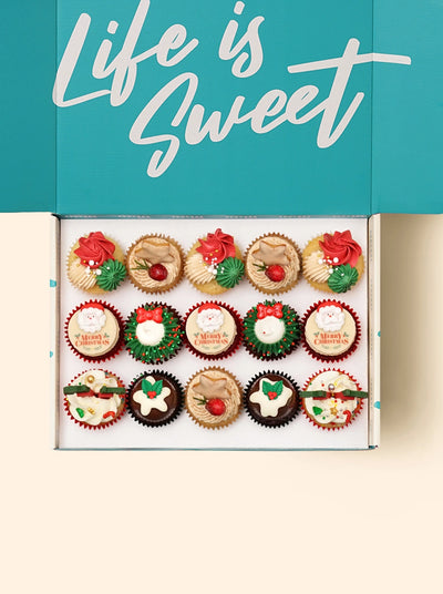 15 Christmas Mini Cupcakes Gift Box -  Cupcake Central