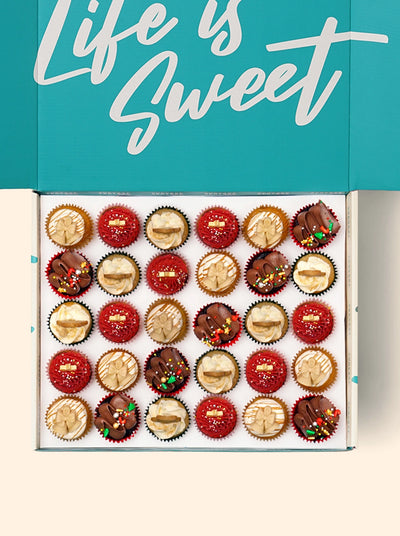 30 Christmas Mini Cupcakes Gift Box (VEGAN) -  Cupcake Central