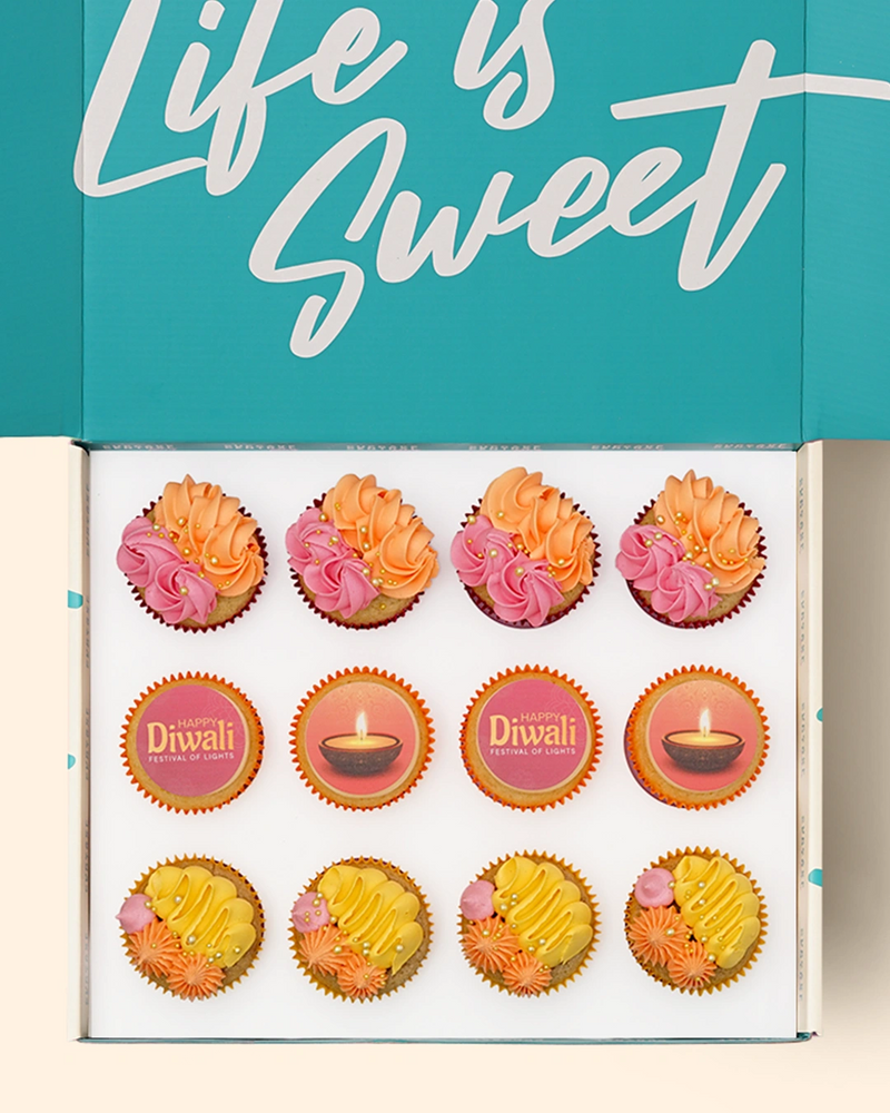12 Diwali Cupcake Gift Box (Vegan) -  Cupcake Central