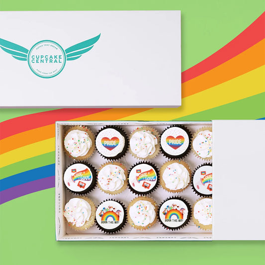 30 Love is Love! Pride Themed Mini Cupcakes Gift Box (VEGAN) -  Cupcake Central
