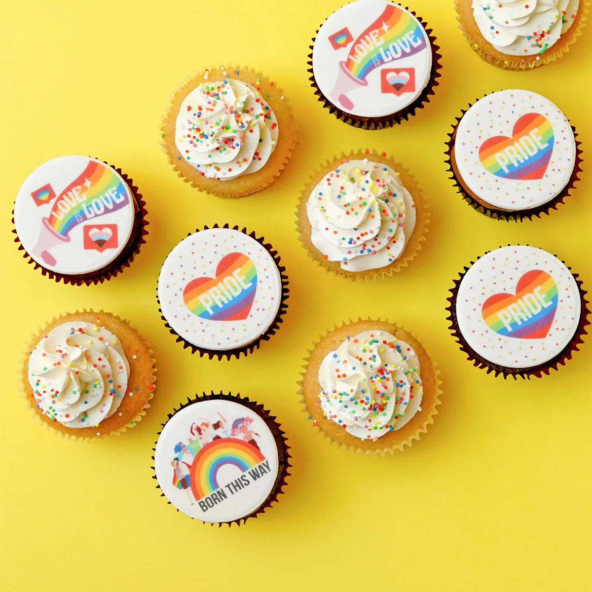 15 Love is Love! Pride Themed Mini Cupcakes Gift Box (VEGAN) -  Cupcake Central