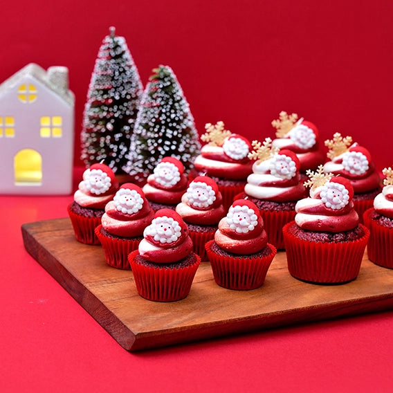 15 Christmas Mini Cupcakes Gift Box -  Cupcake Central