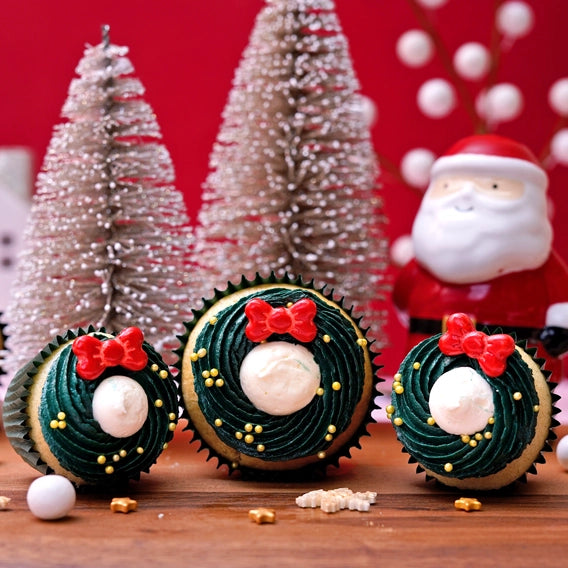 12 Christmas Mini Cupcakes Gift Box (VEGAN) -  Cupcake Central