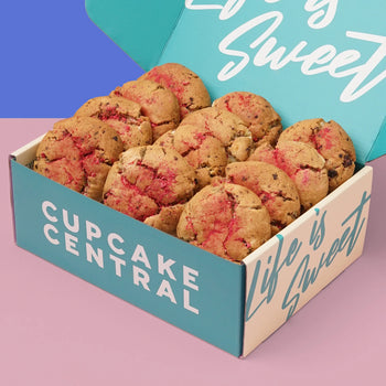 12 Raspberry White Chocolate Cookie Gift Box -  Cupcake Central