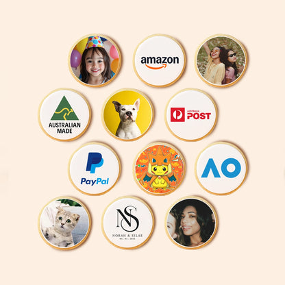 12 Personalised Custom Cookies - Gift Box