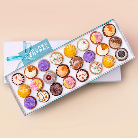 24 Assorted Mini Cupcake Gift Box -  Cupcake Central