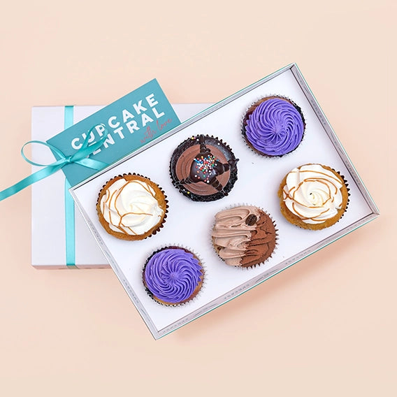 6 Assorted Cupcake Gift Box (VEGAN) -  Cupcake Central