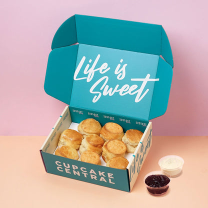 9 Scone Box with Raspberry Jam and Cream -  Cupcake Central