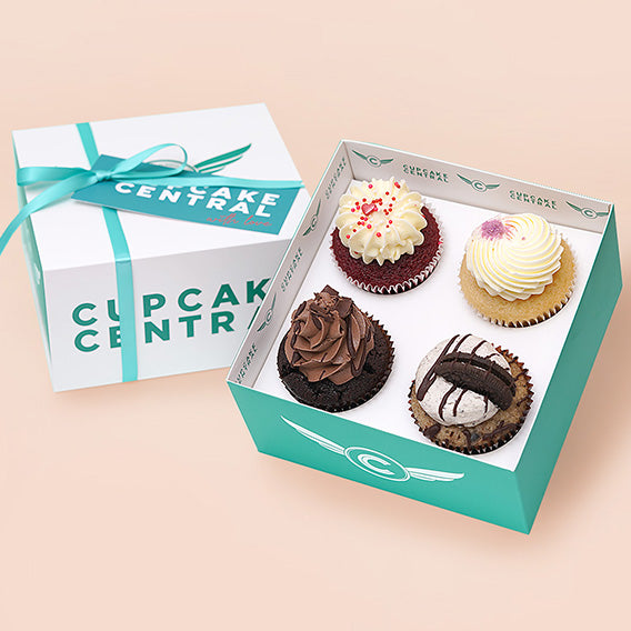 4 Assorted Cupcake Gift Box -  Cupcake Central