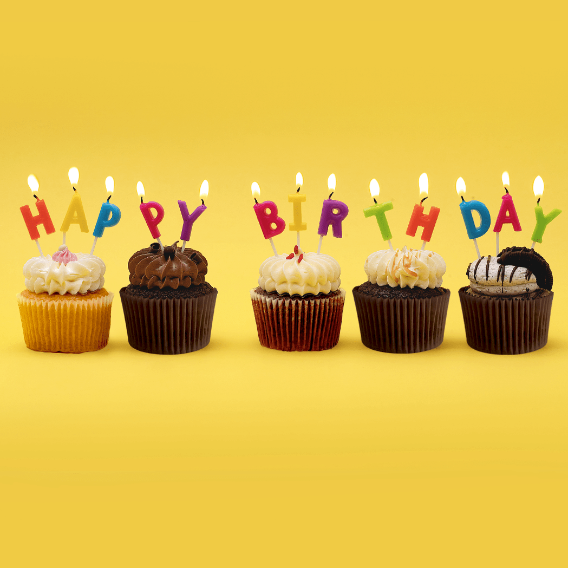 Candles - HAPPY BIRTHDAY -  Cupcake Central