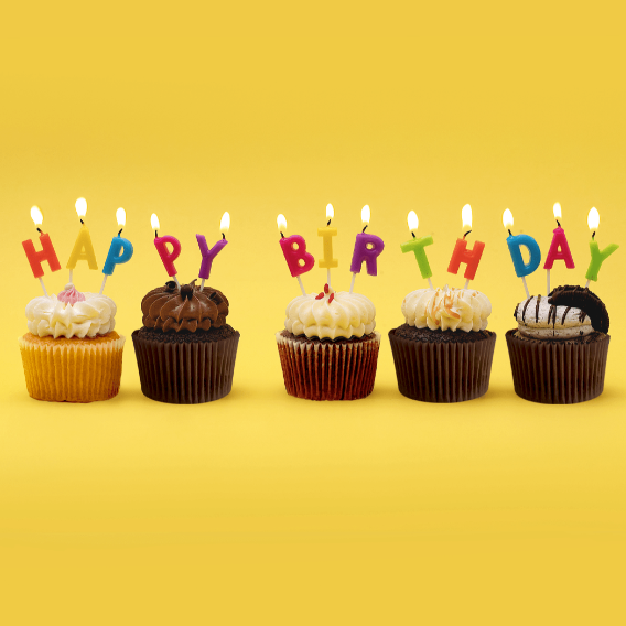 Candles - HAPPY BIRTHDAY -  Cupcake Central
