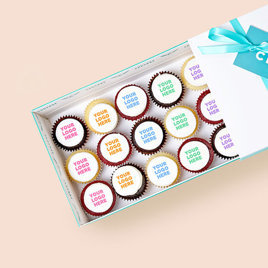 30 Mini Cupcakes with Edible Logos Gift Box (VEGAN) -  Cupcake Central