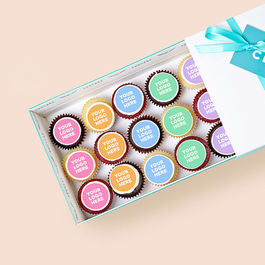 30 Mini Cupcakes with Edible Logos Gift Box -  Cupcake Central