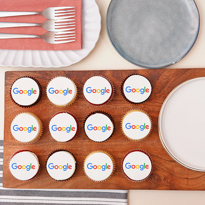 15 Mini Cupcakes with Edible Logos Gift Box -  Cupcake Central