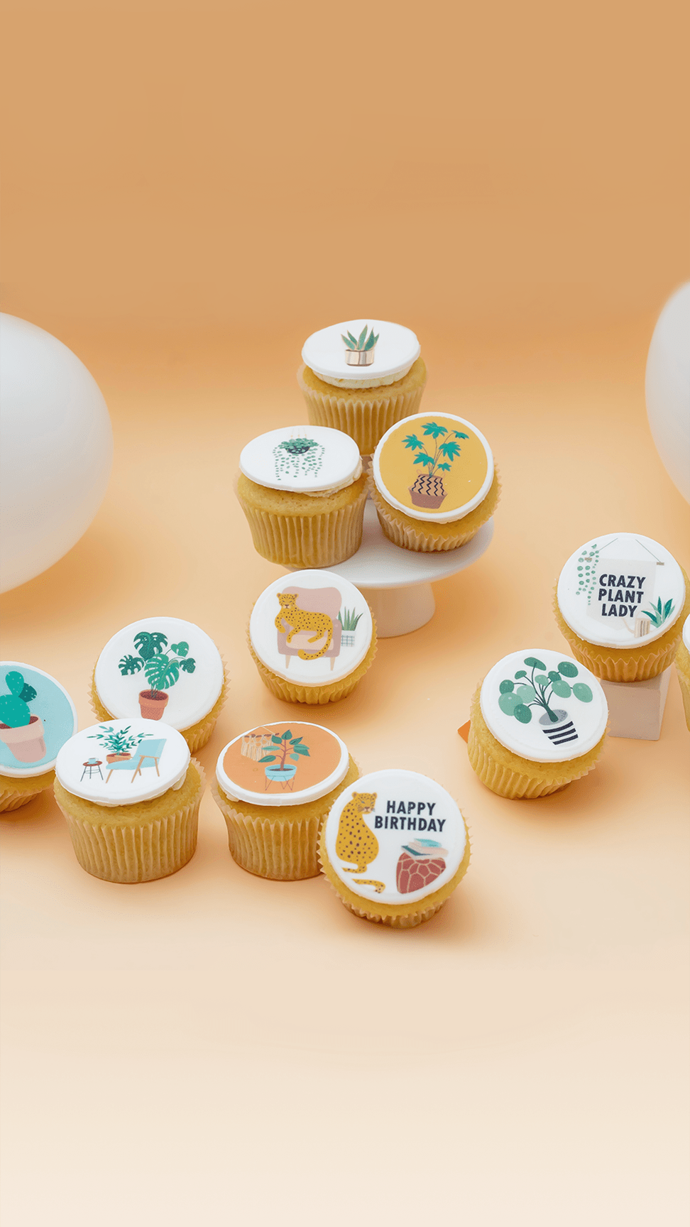 Crazy Plant Lady Themed Cupcakes - Gift Box (VEGAN) -  Cupcake Central